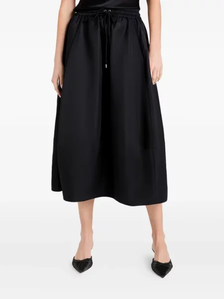 Spódnica midi Cinq A Sept do kolan w kształcie litery A czarna