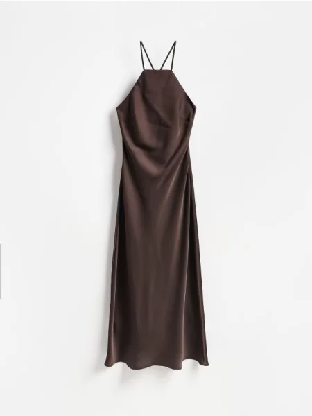 Reserved Rochie maxi maro-închis maro
