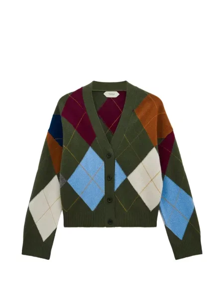 Cardigan Pringle Of Scotland cu model argyle verde