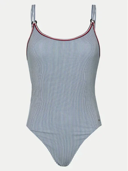 Tommy Hilfiger Maudymosi kostiumėlis Mėlyna balta