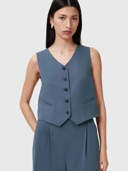 Vestă Allsaints albastru