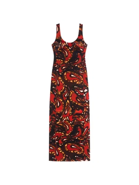 Lung rochie Dries Van Noten de catifea roșu