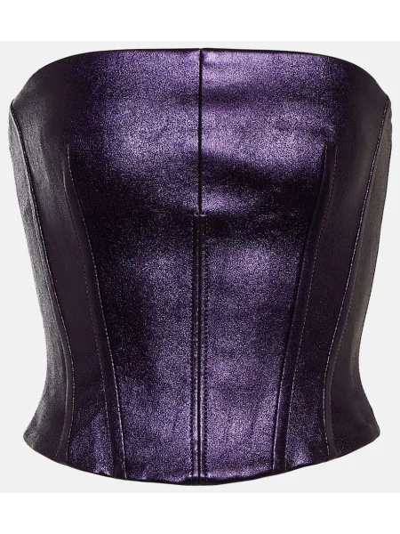 Sutien Stouls din piele violet