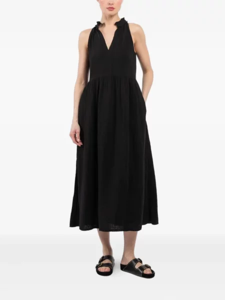 Rochie fără mâneci Xirena fără mâneci cu volane de costum negru