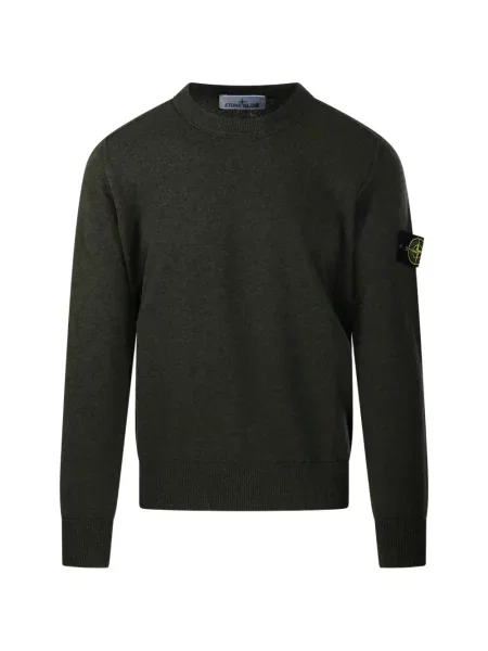 Hanorac Stone Island de lână cu strasuri verde