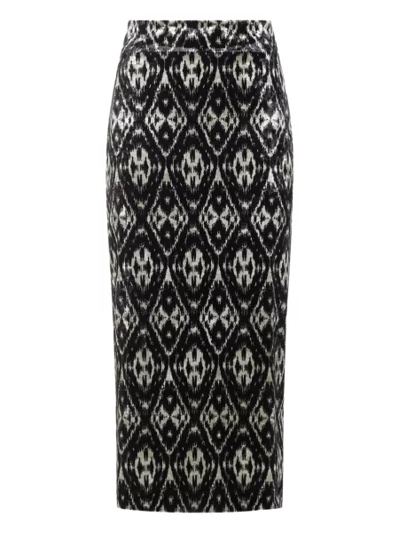 Fusta maxi Pierre-louis Mascia cu imprimeu geometric negru