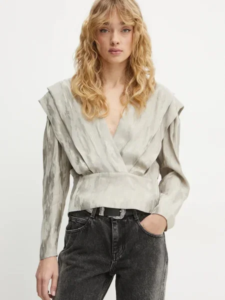 IRO bluză femei cu imprimeu gri