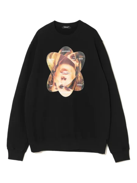 Hanorac crewneck Undercover cu imagine negru