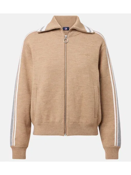 Geacă Fusalp de lână cu dungi bej