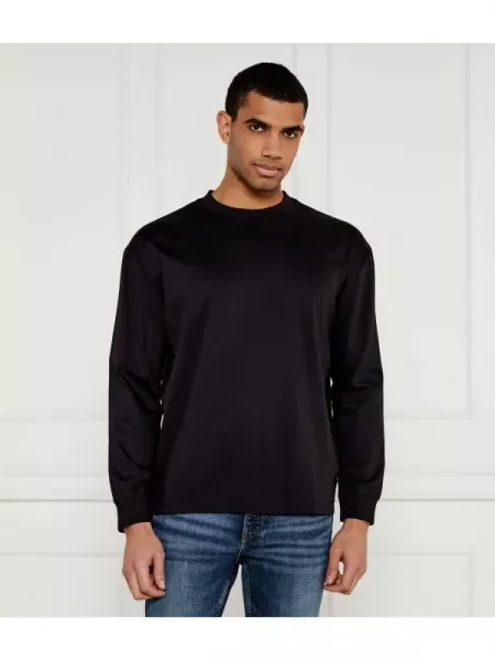 Tricou mânecă lungă Boss Black negru