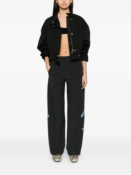 Pantaloni Adidas alergare cu autograf negru