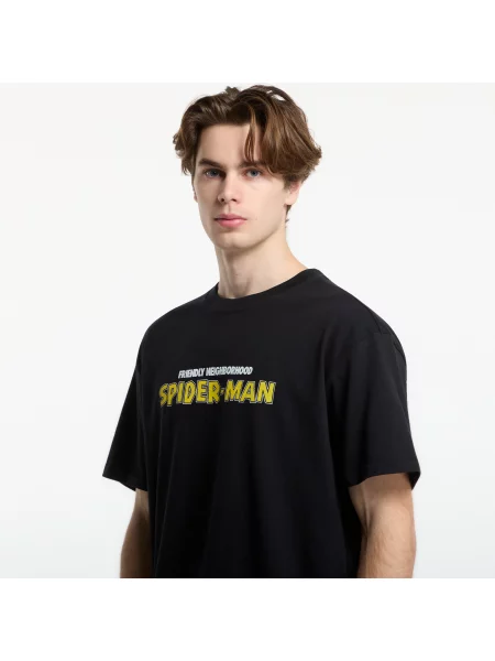 T-shirt Urban Classics Marvel Friendly Neighborhood Spiderman Loose Tee Black XL μαύρο