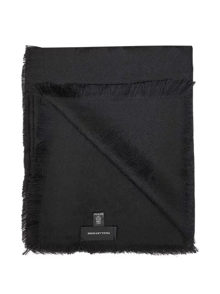 Fular Tagliatore cu franjuri din jacard negru