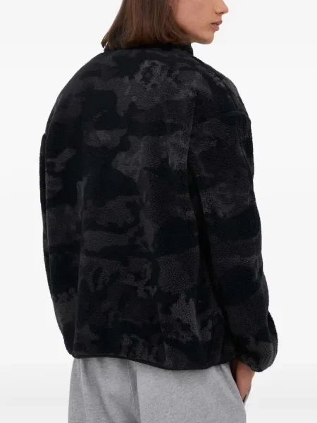 Geacă Adidas cu glugă din fleece cu model camuflaj alb