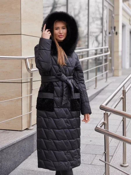 Пальто з утеплювачем MilaNova поліестер/акрил чорний