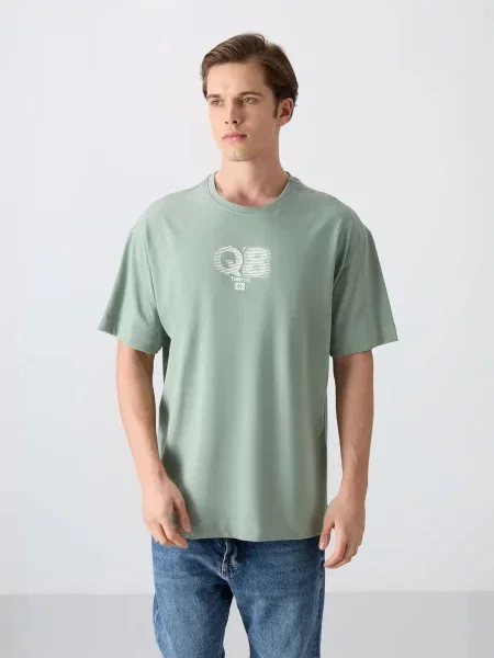 Tommy Life Tričko pastelově zelená bílá