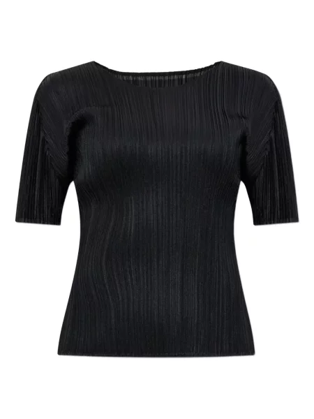 Tricou Pleats Please Issey Miyake negru