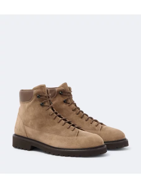 Botine Common Projects din piele de căprioară bej