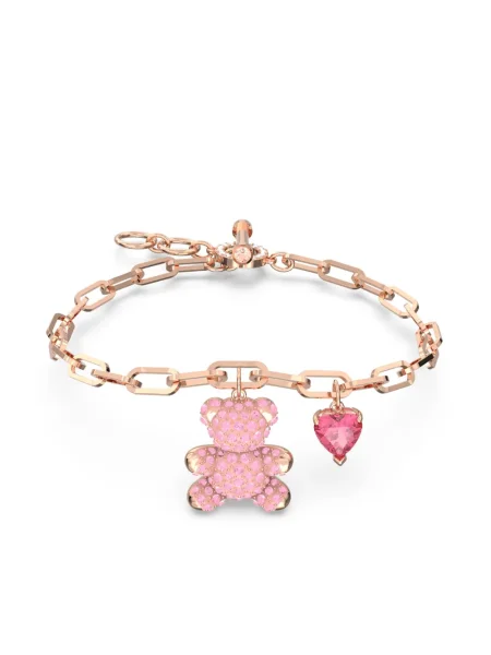 Brăţară Swarovski de cristal teddy roz