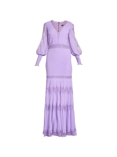 Rochie maxi Tadashi Shoji din dantelă violet