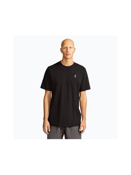 Короткая футболка On Running для бега с коротким рукавом черная