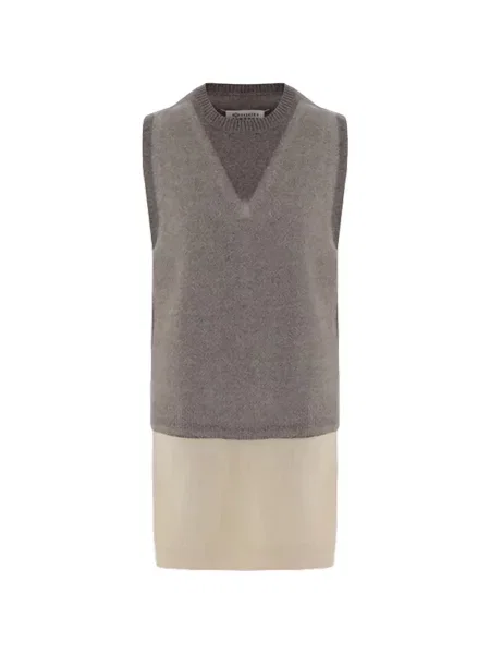 Vestă Maison Margiela tricotate gri