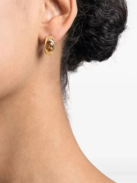 Cercei Michael Kors de cristal auriu
