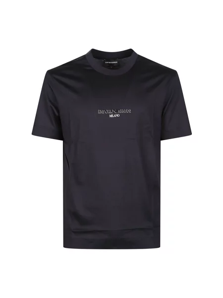 Koszulka Emporio Armani z logo niebieska