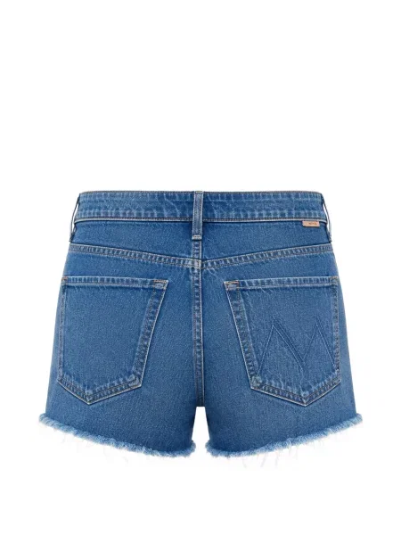 Pantaloni scurți din denim Mother albastru