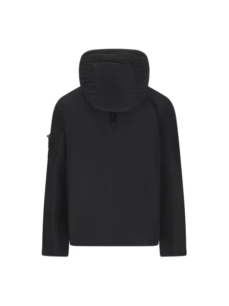 Kurtka Stone Island z twillu z kamieniami czarna
