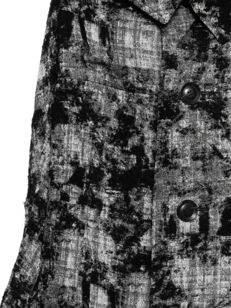 Palton Y's cu imprimeu abstract gri