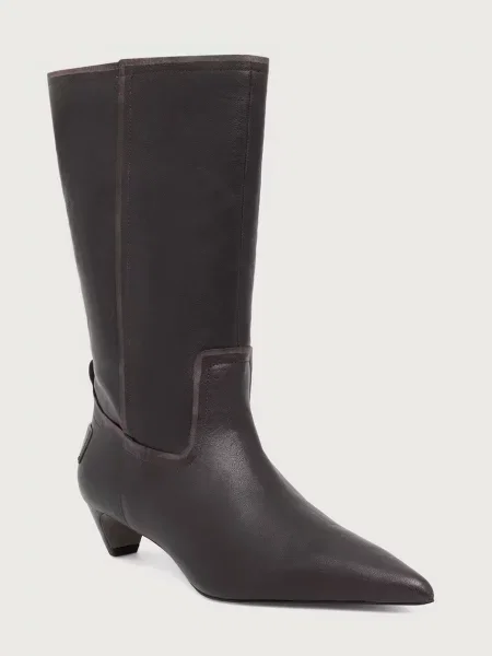 AllSaints cizme cu jos pentru femei din piele Veda Boot maro
