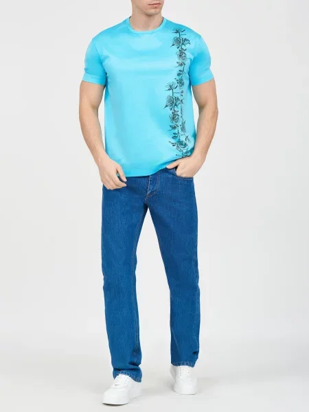 Футболка Bikkembergs блакитна