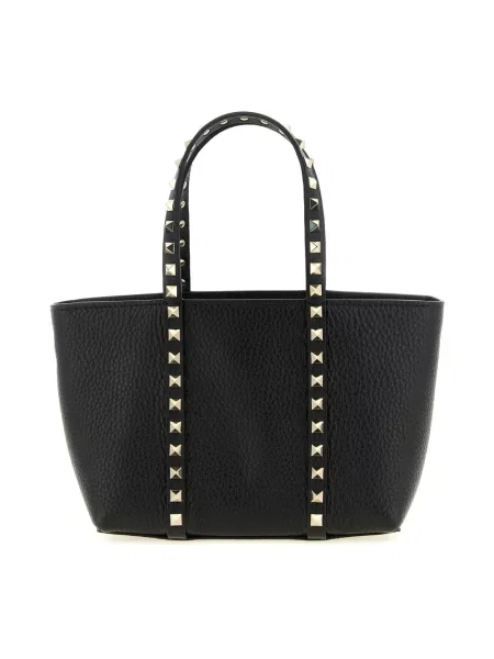 Shopperka Valentino Garavani skórzana czarna