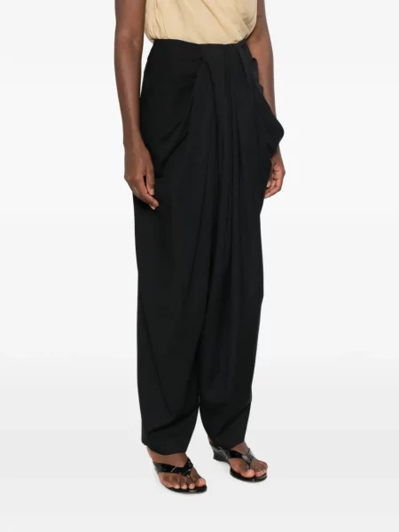 Pantaloni Balmain drapate negru