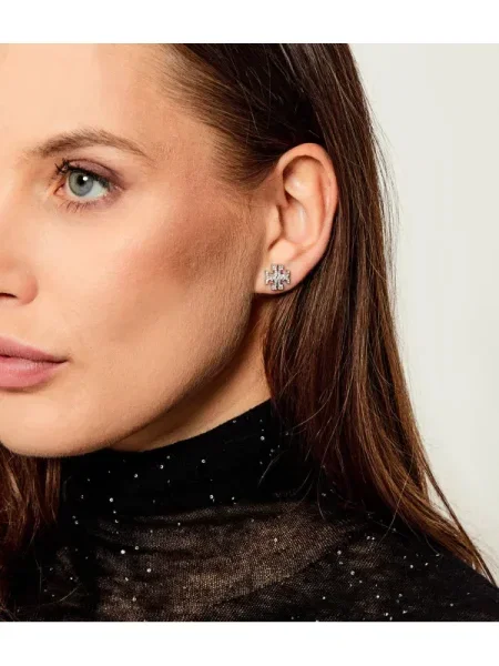 TORY BURCH Fülbevaló Kira Pave ezüstszínű
