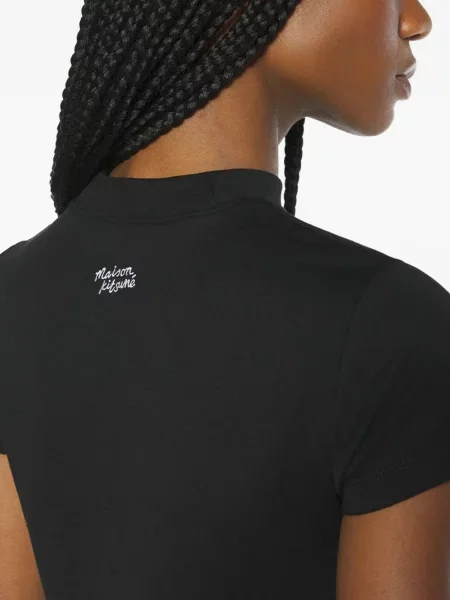 Tricou Maison Kitsune scurt negru