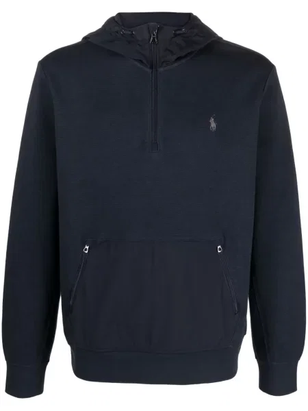 Fleece πουλόβερ Polo Ralph Lauren με στρογγυλή λαιμόκοψη με σχέδιο γκρι