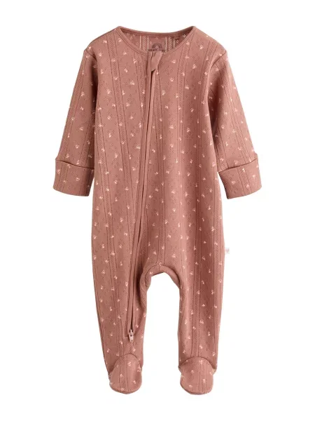 Next Pijamale maro pueblo / rosé / pudră / deschis roz