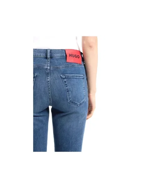Skinny jeansy skinny Hugo niebieskie