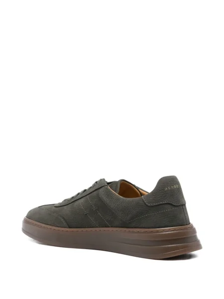 Δερμάτινα sneakers Henderson Baracco με κορδόνια πράσινο
