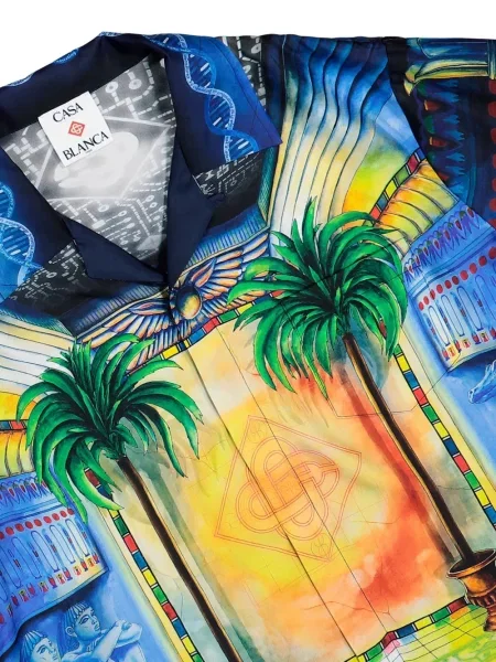 Apykaklė marškiniai Casablanca mėlyna