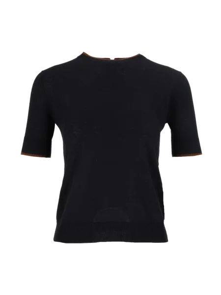 Koszulka Max Mara Studio wełniana niebieska