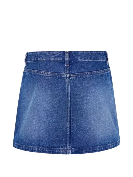 Fusta mini A.p.c. cu talie înaltă cu 5 buzunare albastru