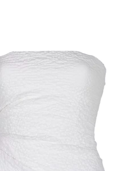 Rochie maxi Staud fără bretele alb