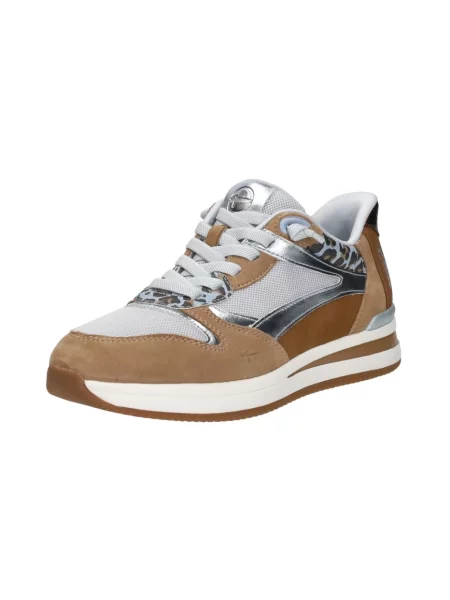 Sneakersy Tamaris skórzane brązowe