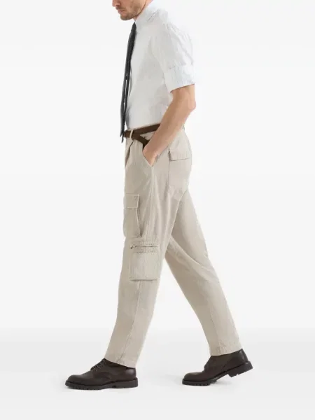 Pantaloni cargo Brunello Cucinelli de catifea cord
