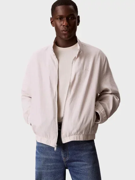 Льняная джинсовая куртка Calvin Klein Jeans белая