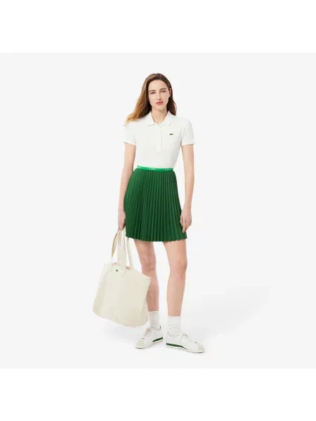 Lacoste Krótka Plisowana Spódnica zielona