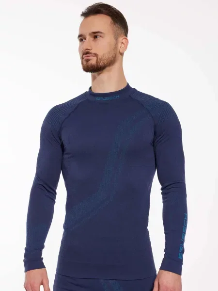 Bluza Brubeck THERMO WOOL by Pustelnik niebieska